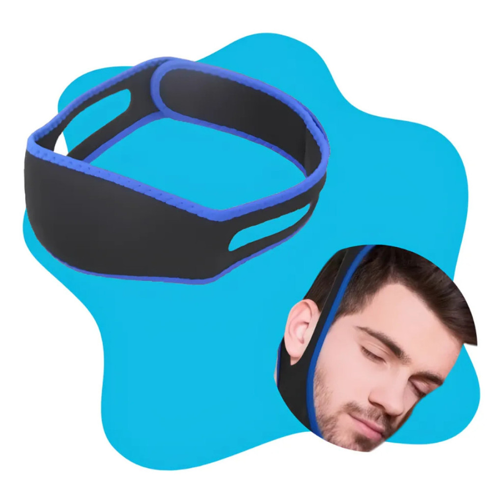 Máscara Faixa Anti Ronco Apneia Bruxismo Ajustável Queixei | Shopee Brasil