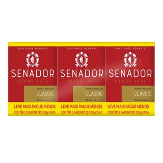 Sabonete Senador Classic 130g - Embalagem com 3 Unidades em Oferta na Shopee