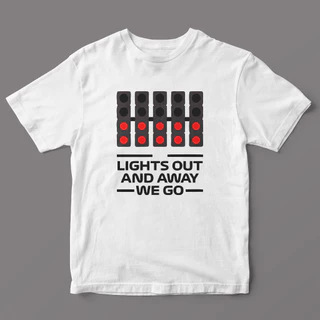 Camiseta Masculina Feminina Algodão Fórmula 1 F1 Luzes Apagadas