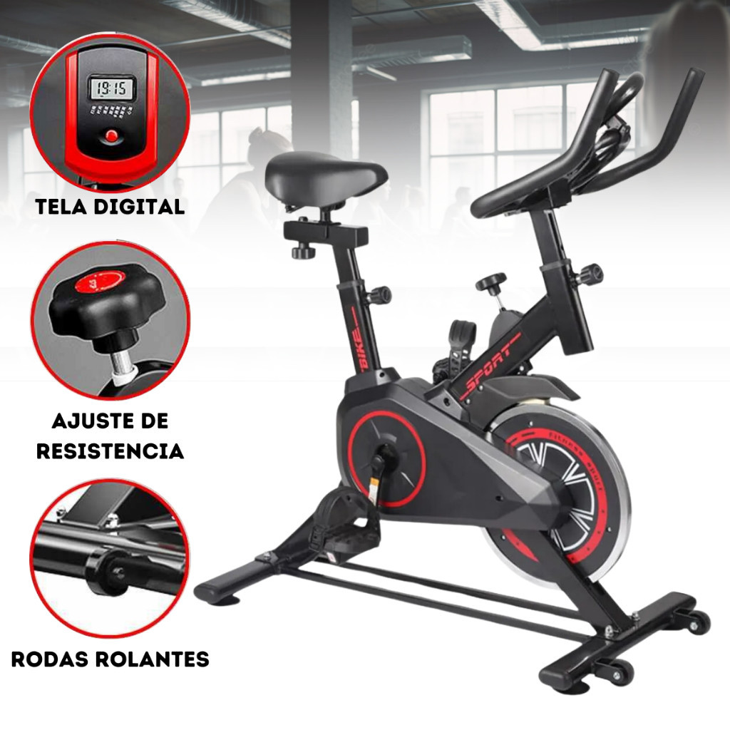 Bicicleta Bike Ergometrica Spinning Academia Fitness Profissional 120kg