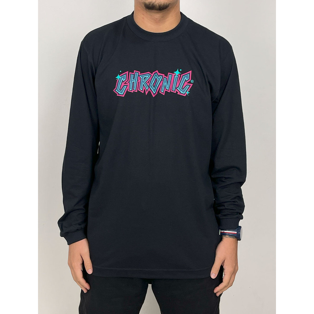 Camiseta Manga Longa Chronic Aerosol Version One - Preta
