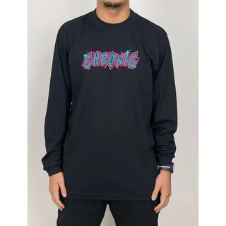 Camiseta Manga Longa Chronic Aerosol Version One - Preta