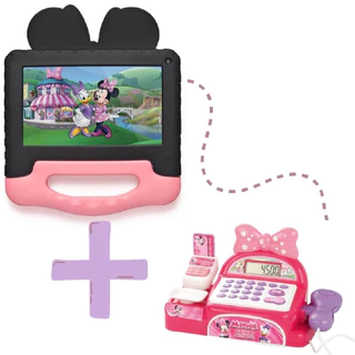 Combo Tablet Multi Minnie 7 pol 4GB RAM 64GB + Case + Caixa Registradora Minnie - NB414K em Oferta na Shopee