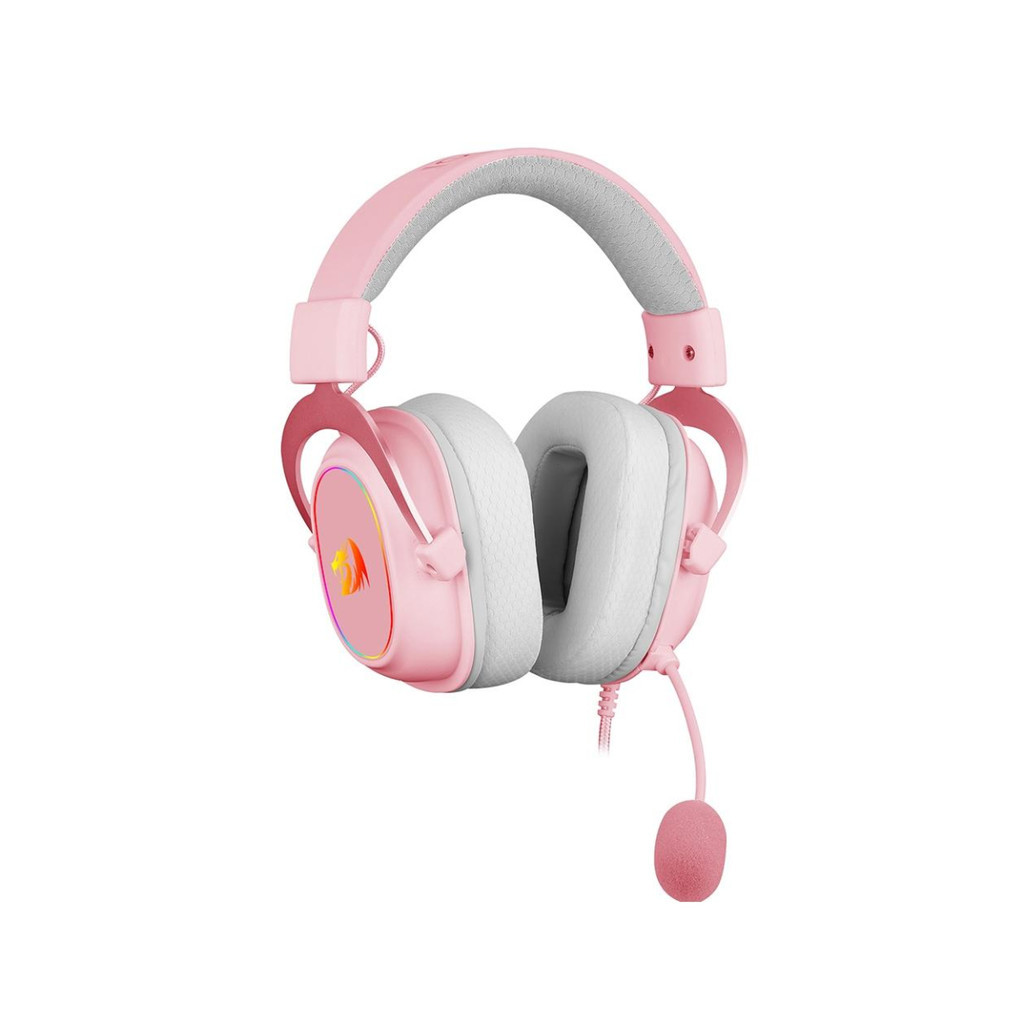 HEADSET REDRAGON H510 RGB ZEUS PINK * 1 LADO FUNCIONANDO *