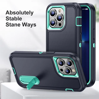 Capa Armadura À Prova De Choque Para iPhone 17 Air 16 15 Pro Max 14 13 Plus Corpo Inteiro 3 Em 1 360 Resistente Antiarra
