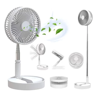 Ventilador Portátil Dobrável 4 Velocidades Recarregável USB Retrátil Silencioso Envio Imediato