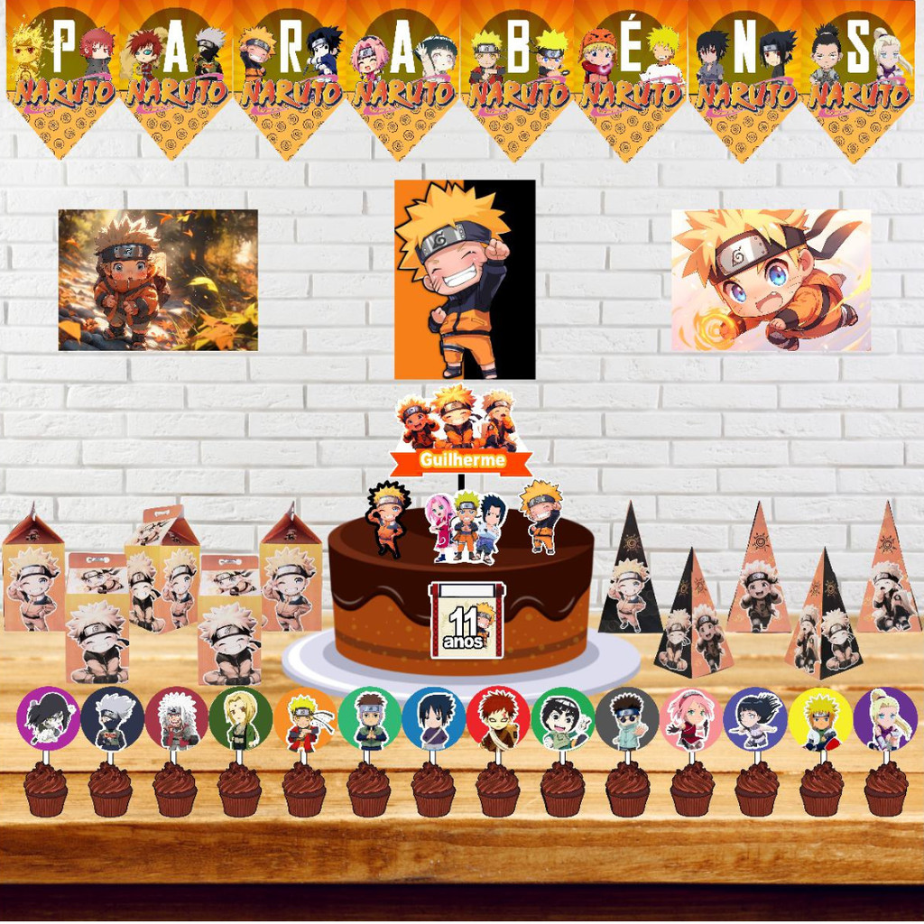 Kit Festa Só um Bolinho - Naruto Cute/Chibi