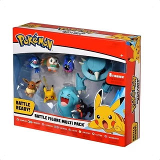 Bonecos Pokémon Batalha Pikachu Sua Turma Figura De Ação Com 8 Peças