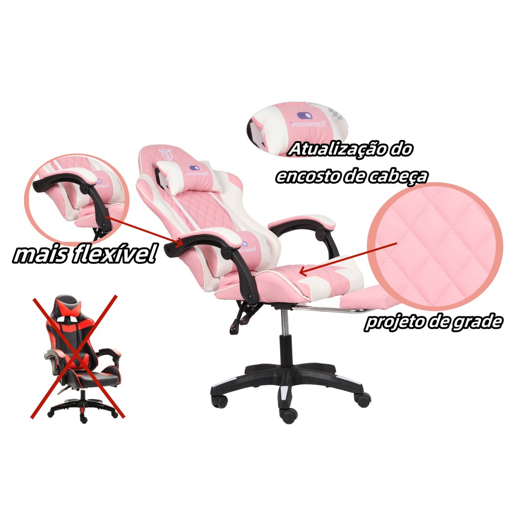 Cadeira Gamer Ergonômica Reclinável Com Apoio Para Os Pés Com Apoio pes Reclinável Ergonômica