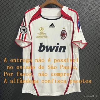 Qualidade 2006-2007 AC Milan Jersey Tailândia Versão B89I Retro Football Team Camisa