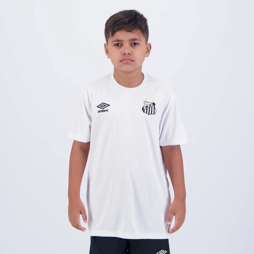 Camisa Umbro Santos Basic Juvenil Branca