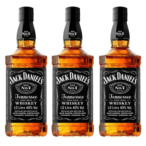 Jack Daniels Old No. 7 Tennessee Whiskey 1L 3 Unidades Jack Daniels Old No. 7 Tennessee Whiskey 1L 3 Unidades