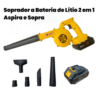 Soprador e Aspirador de Folhas a Bateria 36V Bivolt com Duas Baterias