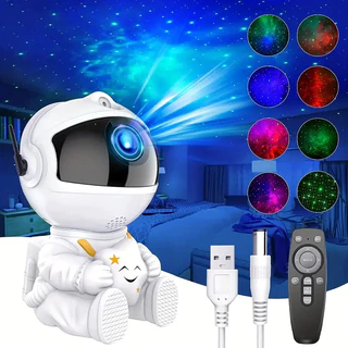 Mini Projetor De Luz Noturna Estrela De Astronauta Decoração Para Galáxia Luz De Luminaria Girado Céu Estrelada em Oferta na Shopee