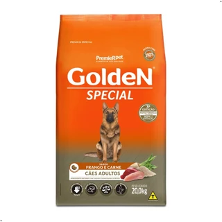 Ração Golden Special Cachorro Adultos 20Kg Sabor Frango Carne Premium Especial Golden Especial Cães em Oferta na Shopee