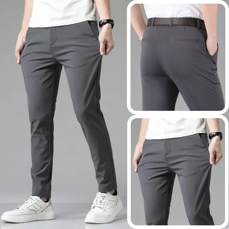 Calça alfaiataria masculina sarja social chino com elastano