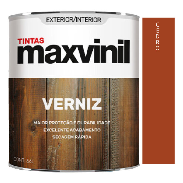 Verniz Para Madeira Brilhante Maxvinil 900ml - Cores | Shopee Brasil