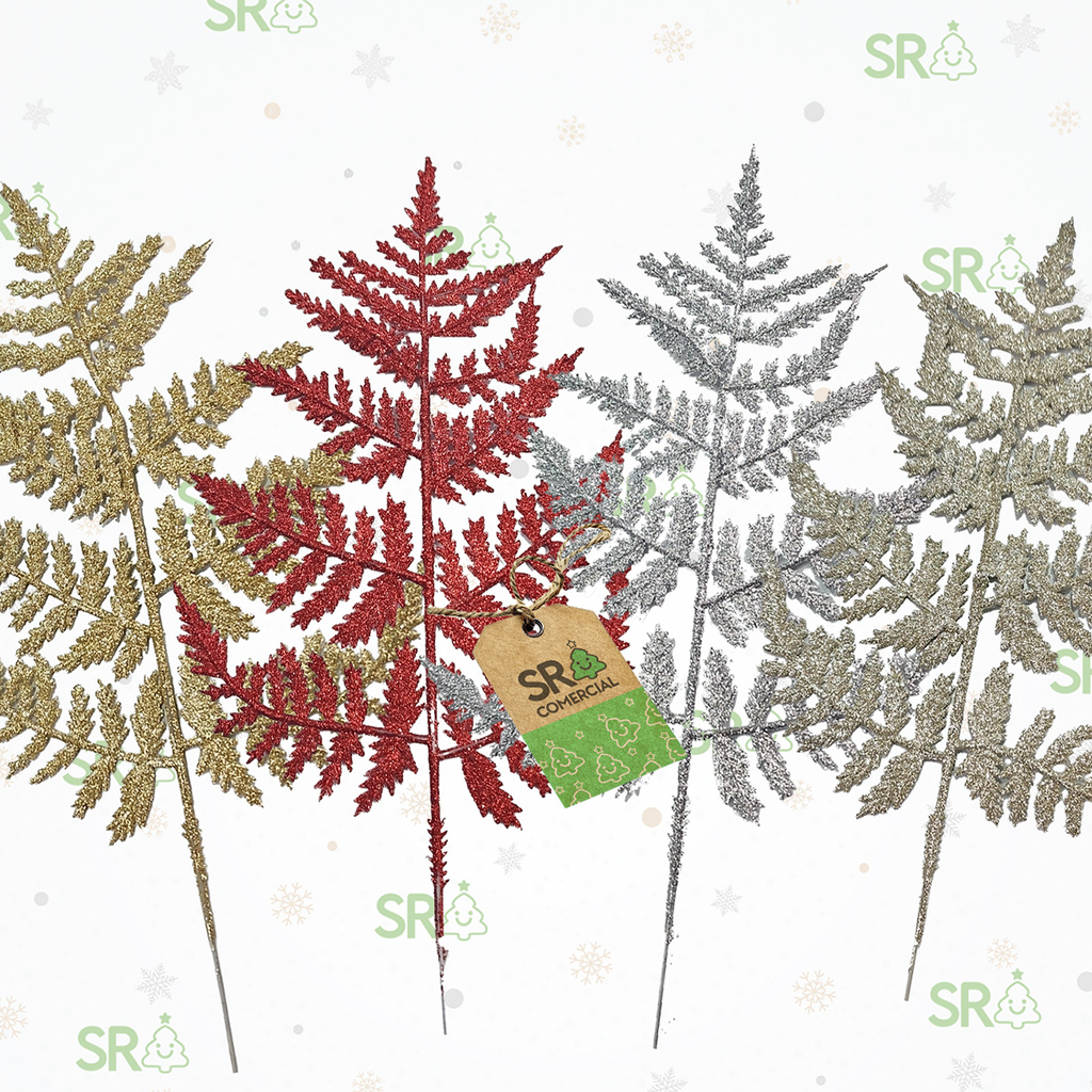 Galhos Com Glitter 15X32 cm Super Brilho - Enfeite De Natal