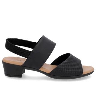 Sandália Fem. Salto Bloco Em Couro Legítimo Usaflex PA02002 em Oferta na Shopee