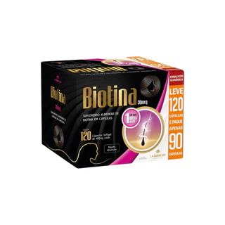 Biotina Leve 120 Pague 90 Capsulas Soft Gel - em Oferta na Shopee