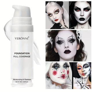Base Líquida Branca Pura VERONNI Para Cosplay , Maquiagem De Palco , Corretivo De Longa Duração , Ajustador De Branco Pu