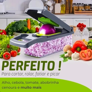 Fatiador de Legumes 16 em 1 Cortador Ralador Picador Multifuncional Cozinha com Lâminas Inoxidável