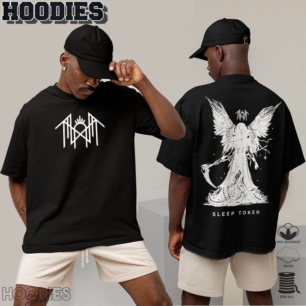 Camiseta Básica Chamativa Algodão Ou OVERSIZED Sleep Take Me Back to Eden Token Gotic Tee Unissex