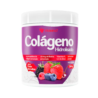 Colágeno Hidrolisado com Vitaminas e Biotina – Sabor Frutas Vermelhas | 300g em Oferta na Shopee