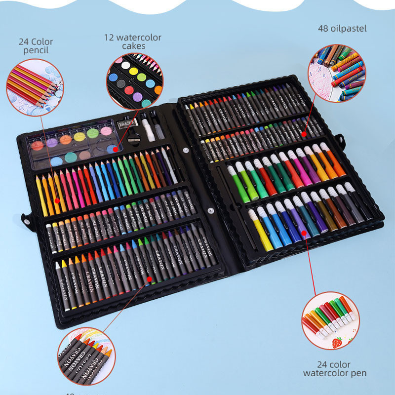 KIT 68/86/150/168 Estojo Maleta Pintura Infantil com 150/168 Peças