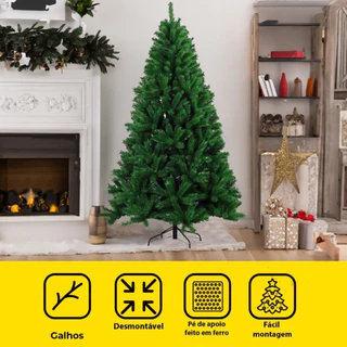 Arvore Natal Real 150cm com 380 Galhos Pé de Ferro