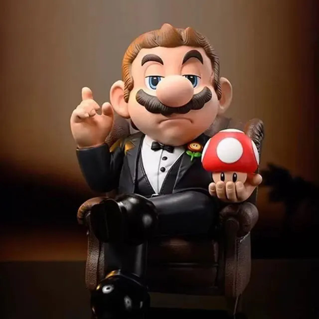 16cm Super Mario Bros O Poderoso Chefão Pvc Figura De Ação