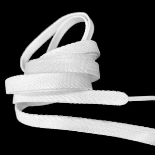 1 Par Cadarço Achatado Branco ou Preto de Qualidade para Tenis Tamanho Adulto 130 cm