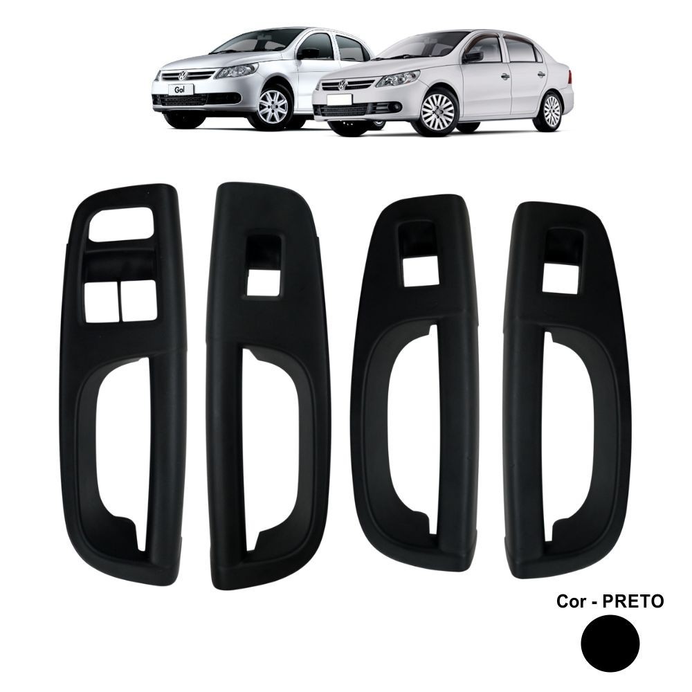 Kit Puxadores Interno da Porta Gol G5 / Voyage - Portas Dianteiras e ...