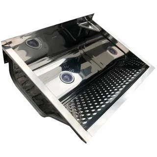 Tanque De Lavanderia Inox 46 Litros De Parede - Kit Completo