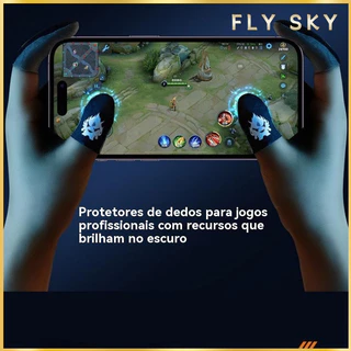 2 Pacotes de Finger Cots de Jogo Profissional Fibra Ultra-Thin Luminous Game à prova de suor