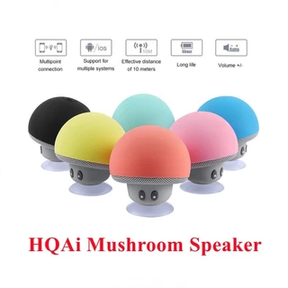 HQAi Cogumelo Blutooth Mini Alto-Falante Sem Fio Portátil Fofo Microfone Embutido Com Qualidade De Som Reprodutor De Música A Bateria Longa Para Todos Os Dispositivos