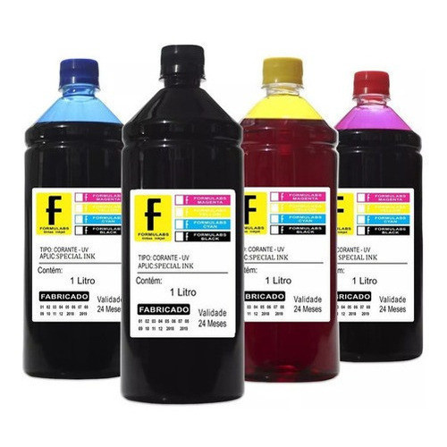 Kit 4 Tinta Compatível Epson Ecotank L3250 Formulabs 1l