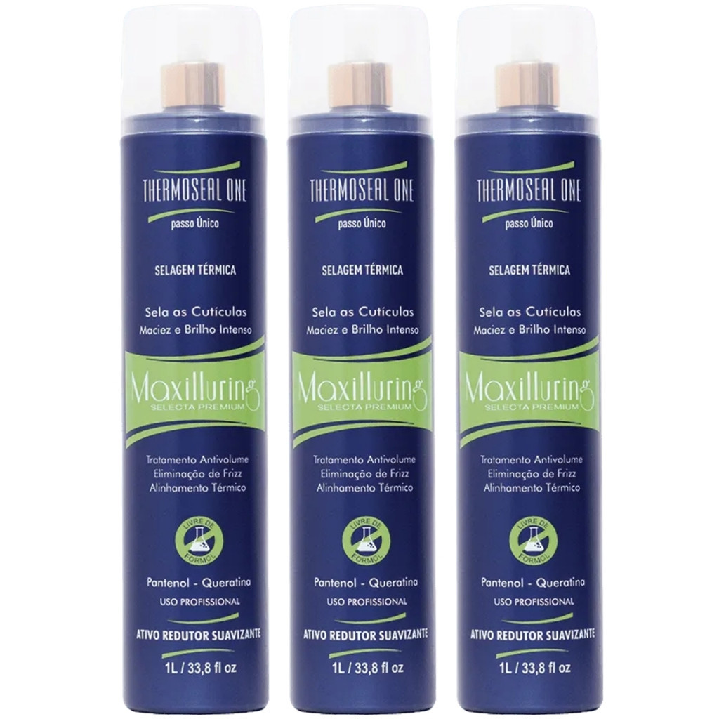 Kit 3 Selagem Térmica Thermoseal One Profissional Capilar Sem Formol ...