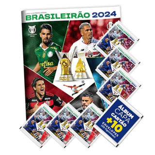 Brasileirão 2024: Álbum Capa Cartão+50 Figurinhas (10 Env)
