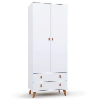 Guarda Roupas Infantil Para Quarto Bebê 2 Portas 2 Gavetas Encanto Batrol