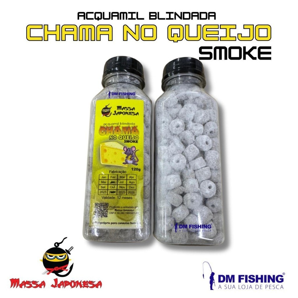 Isca para pesca Ração Acquamil Blindada "CHAMA NO QUEIJO" Massa Japonesa. Para tambaqui e tambacu.