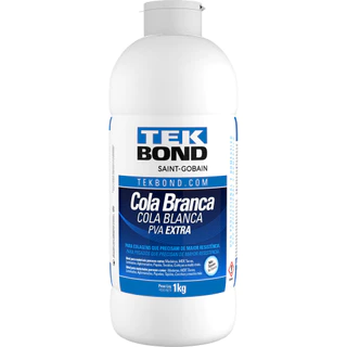 Cola Branca Tek Bond 1kg Pva Extra - Alta Adesão para Madeira e Artesanato