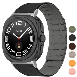 Bracelete De Silicone Magnético Compatível Com A Pulseira Samsung Galaxy Watch Ultra 47mm Para 7 Watchband Bracelet Acessórios