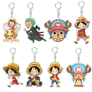 Chaveiro Animação Mercadoria de Animação Pingente Acrílico Luffy Sauron Cartoon Jewelry One Piece Comic Exposição