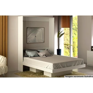 Cama Dobrável Multifuncional Articulada CM8016 Branco - Tecno Mobili