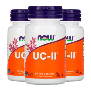 Kit 3x Colágeno Tipo 2 UC-II 40mg Now Foods 60 Veg Caps/Made in Usa