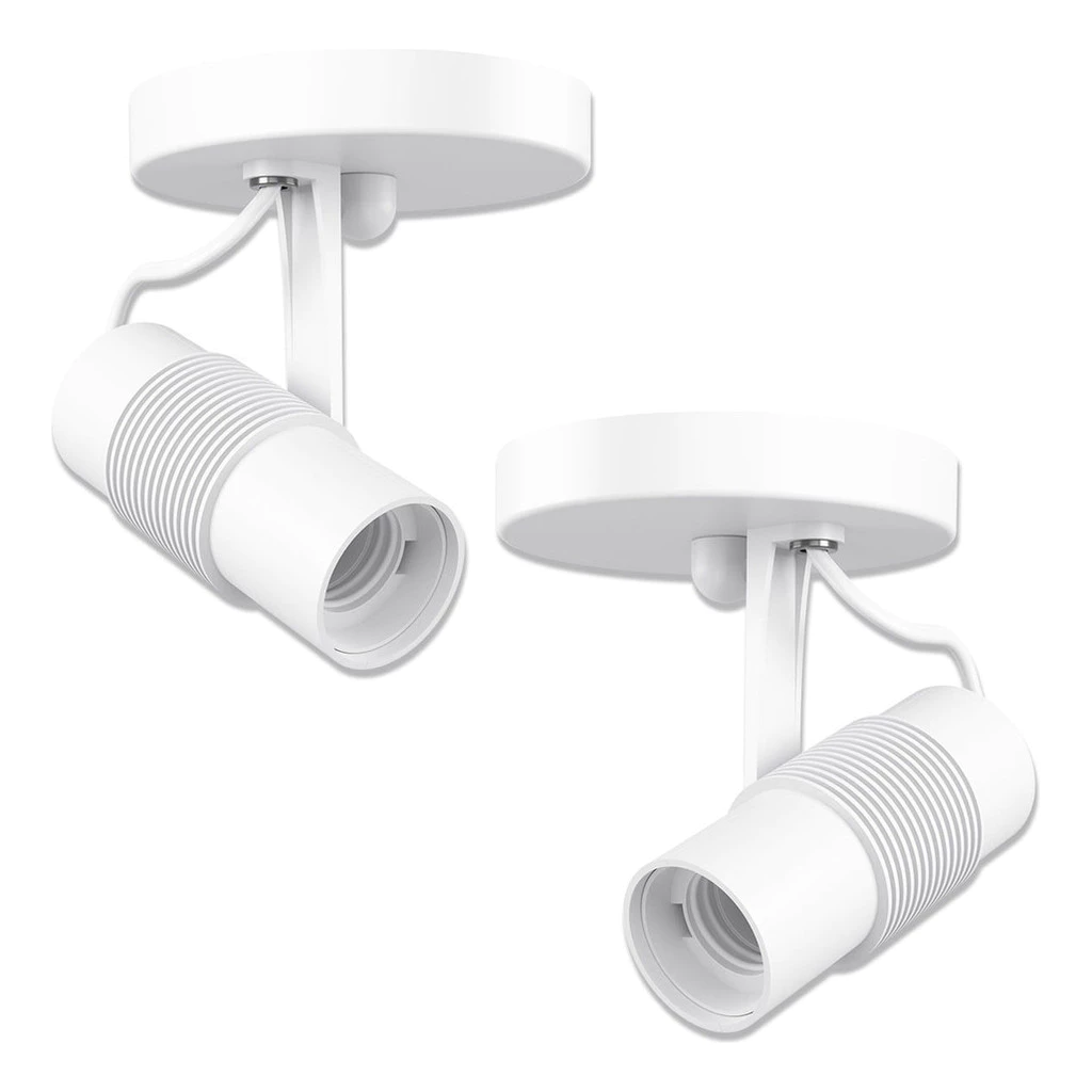 Kit 2x Spot Sobrepor Basic Para 1 Lâmpada Branco E27 Avant