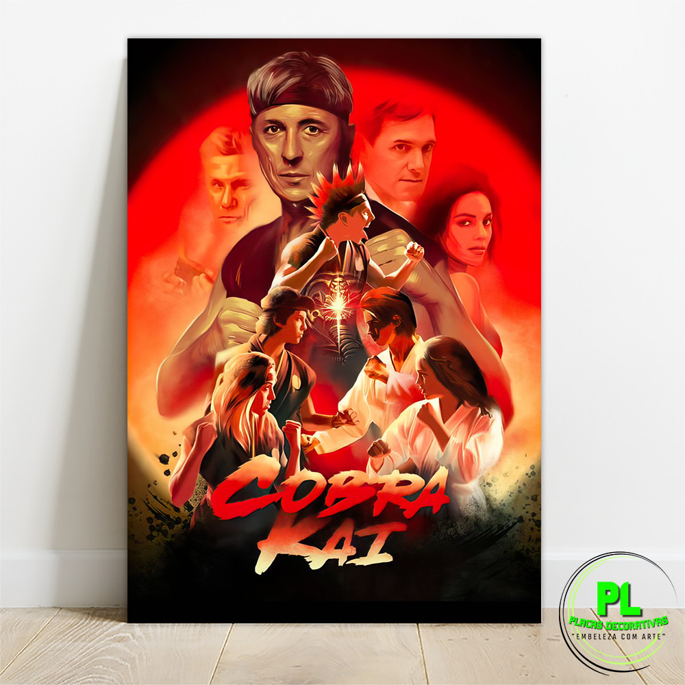 Placas Decorativas Quadros Cobra Kai - Karate Kid 01 a 15- Series