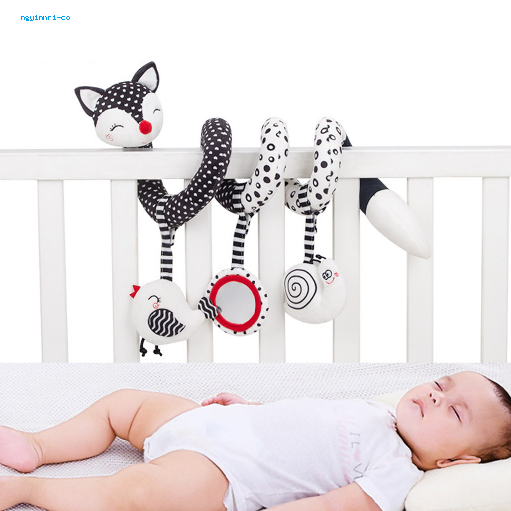 Stroller Attachment Toy Baby Adorable Fox Spiral Plush for Newborns