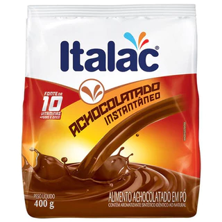 Achocolatado Instantâneo Em Pó Pacote 400g Italac